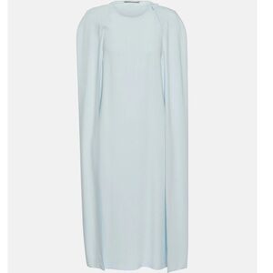 Stella McCartney Cape cady midi dress in light blue